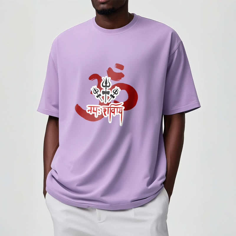 Buddha Stones ​​OM NAMAH SHIVAYA Drei kleine Dreizacke Baumwolle T-Shirt - image 9