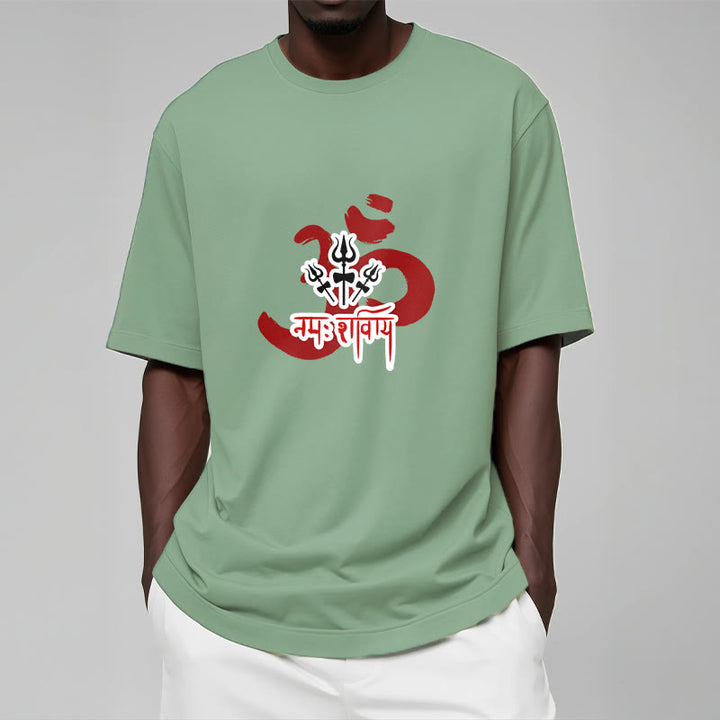 Buddha Stones ​​OM NAMAH SHIVAYA Drei kleine Dreizacke Baumwolle T-Shirt - image 7