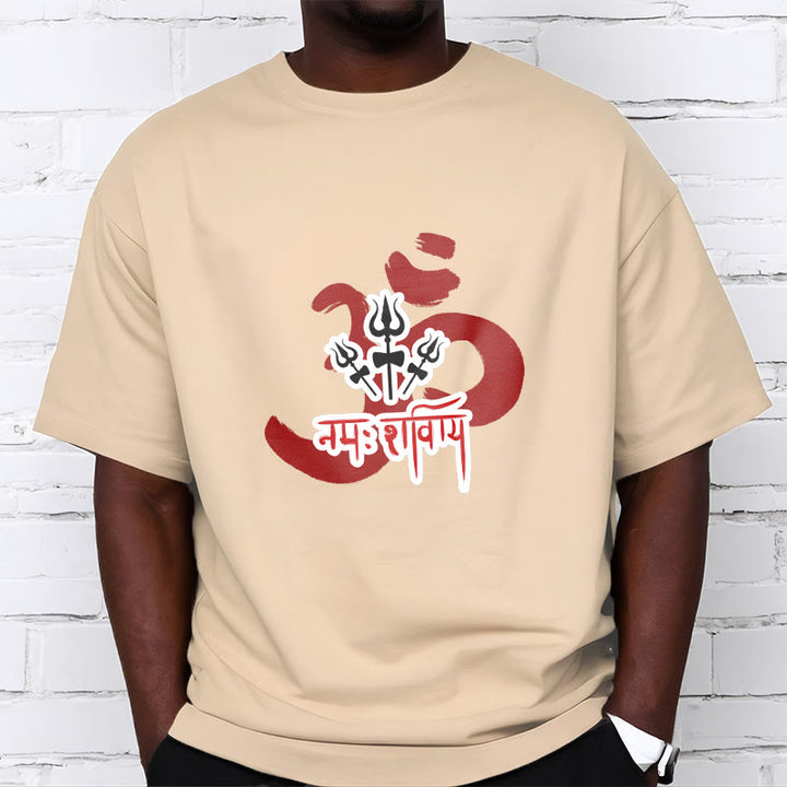 Buddha Stones ​​OM NAMAH SHIVAYA Drei kleine Dreizacke Baumwolle T-Shirt - image 2