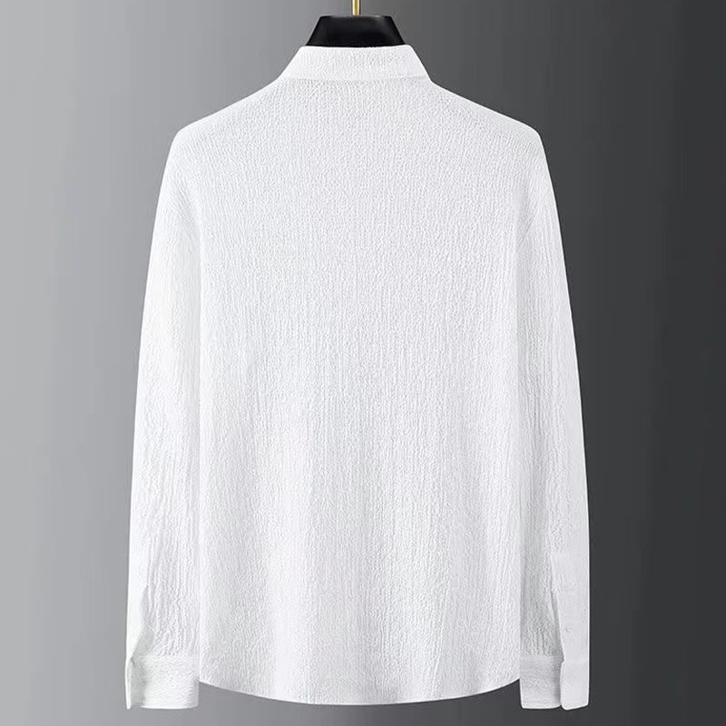 Buddha Stones Pure Color Langarmshirt Hosen Kleidung Herren Set - image 6