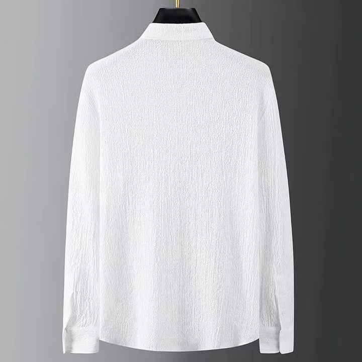 Buddha Stones Pure Color Langarmshirt Hosen Kleidung Herren Set - image 6