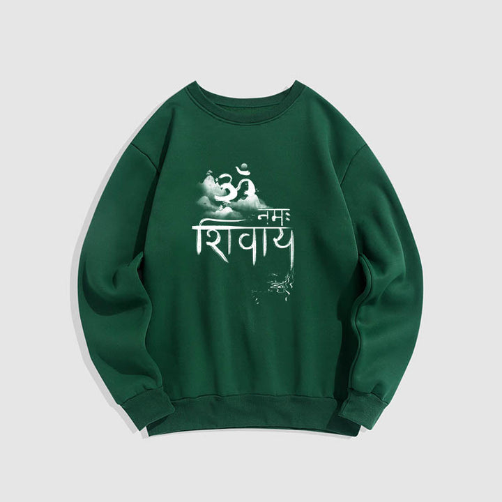 Buddha Stones, OM NAMAH SHIVAYA, Sweatshirt aus Polyester mit Bergfleece-Futter