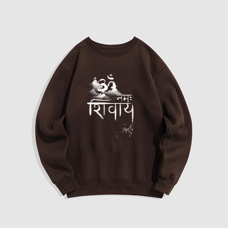 Buddha Stones, OM NAMAH SHIVAYA, Sweatshirt aus Polyester mit Bergfleece-Futter