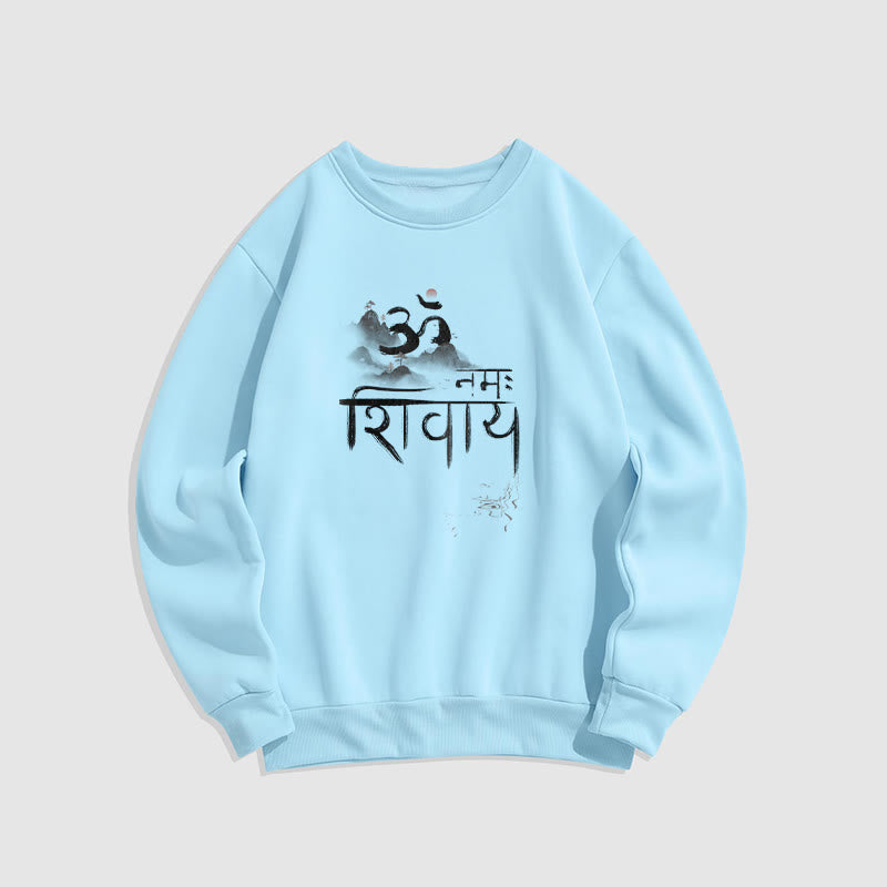 Buddha Stones, OM NAMAH SHIVAYA, Sweatshirt aus Polyester mit Bergfleece-Futter