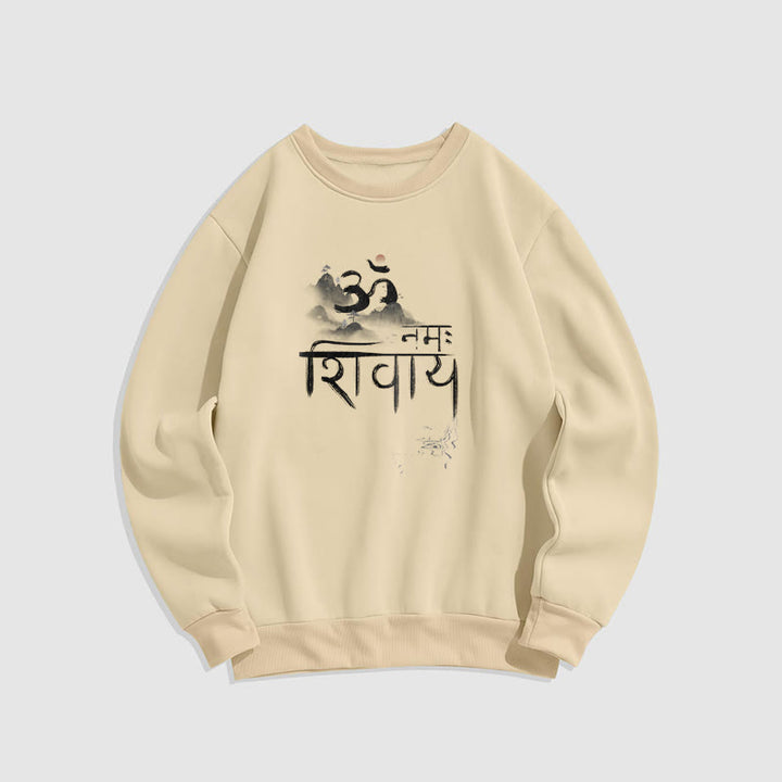 Buddha Stones, OM NAMAH SHIVAYA, Sweatshirt aus Polyester mit Bergfleece-Futter