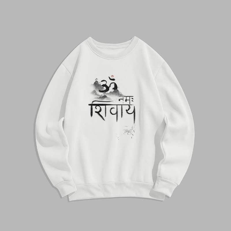 Buddha Stones, OM NAMAH SHIVAYA, Sweatshirt aus Polyester mit Bergfleece-Futter