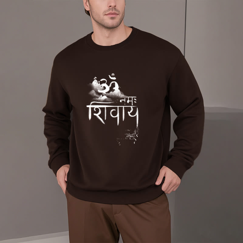 Buddha Stones, OM NAMAH SHIVAYA, Sweatshirt aus Polyester mit Bergfleece-Futter