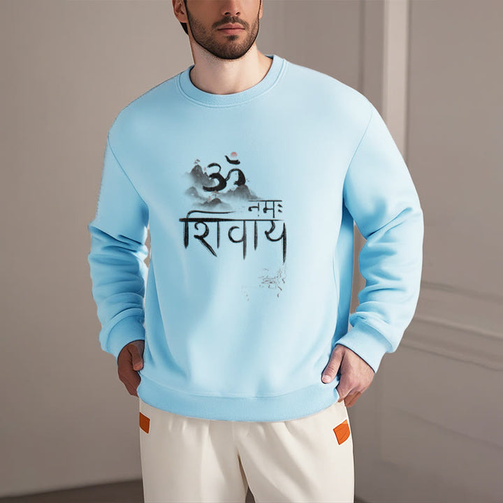 Buddha Stones, OM NAMAH SHIVAYA, Sweatshirt aus Polyester mit Bergfleece-Futter