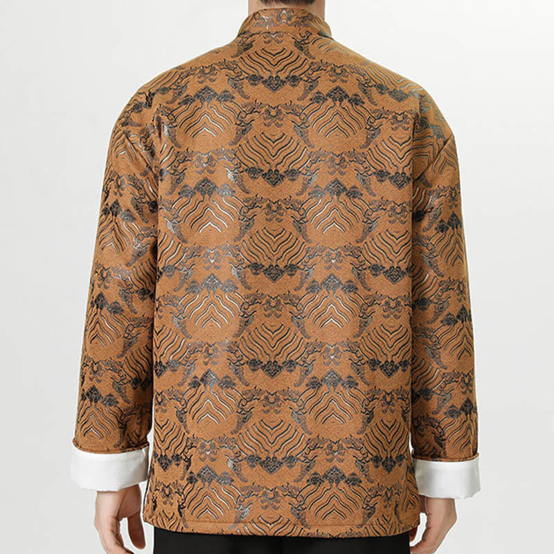 Buddha Stones, Kupfer, Frosch-Knopf, chinesischer Tang-Anzug, Wellenform, langes Hemd, Herrenjacke, Kleidung - image 20