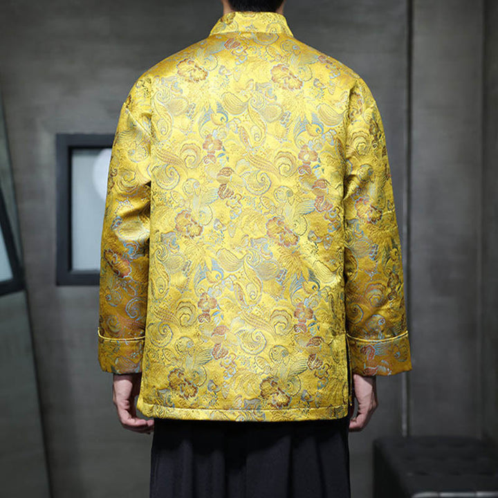 Buddha Stones, Frosch-Knopf, chinesischer Tang-Anzug, Stehkragen, langes Hemd, Herrenjacke, Kleidung - image 19
