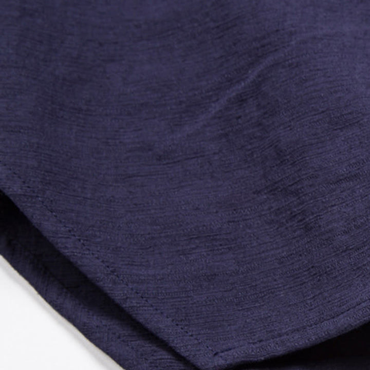 Buddha Stones Herren Kurzarmhemd mit Tasche, Reverskragen, Cardigan, Komfort, Baumwoll-Leinen-Hemd - image 10