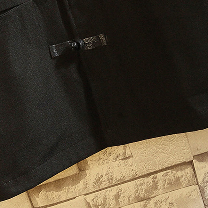 Buddha Stones, Stickerei, Drache, Phönix, lässig, Frosch-Knopf, Baumwolle, Herrenjacke, Hemd, Kleidung - image 6