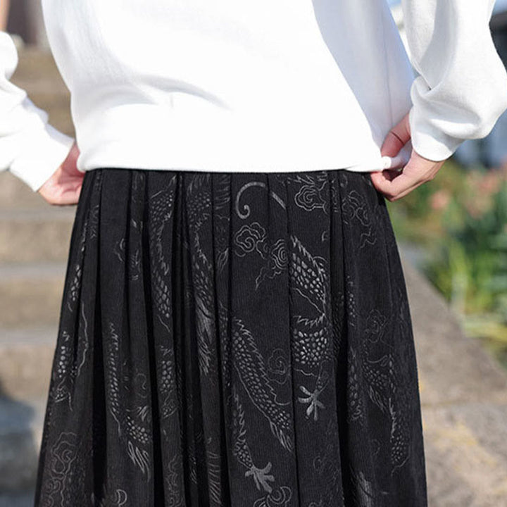 Lässige, schlichte Herrenhose aus Baumwolle mit Taschen und Buddha Stones und Drachen-Design - image 19