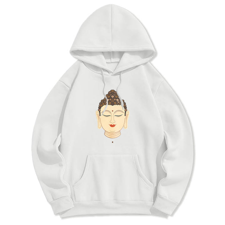 Buddha Stones Meditation Buddha Fleece gefüttert Polyester Hoodie