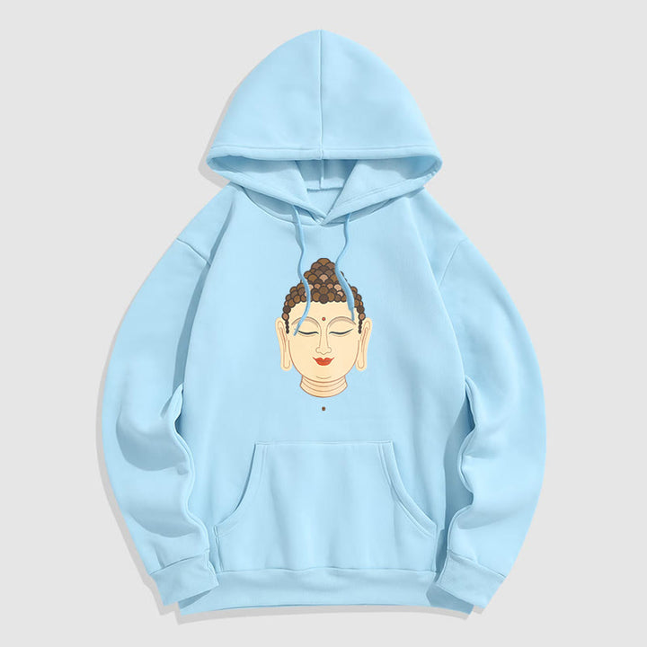 Buddha Stones Meditation Buddha Fleece gefüttert Polyester Hoodie