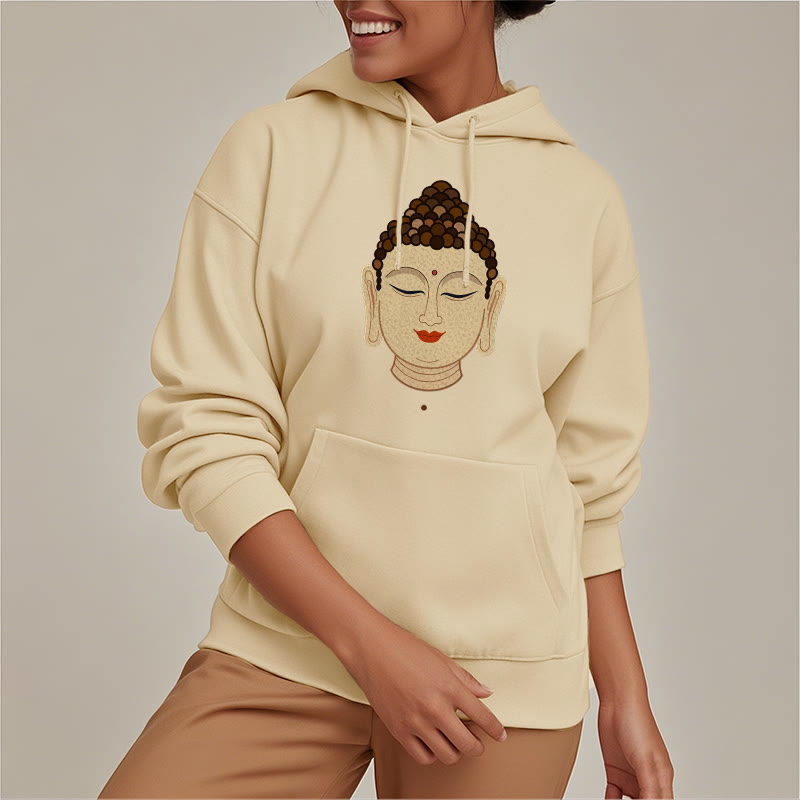 Buddha Stones Meditation Buddha Fleece gefüttert Polyester Hoodie