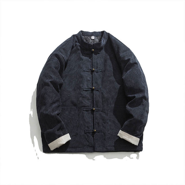 Buddha Stones, einfarbige Herrenjacke mit Froschknopfleiste - image 7