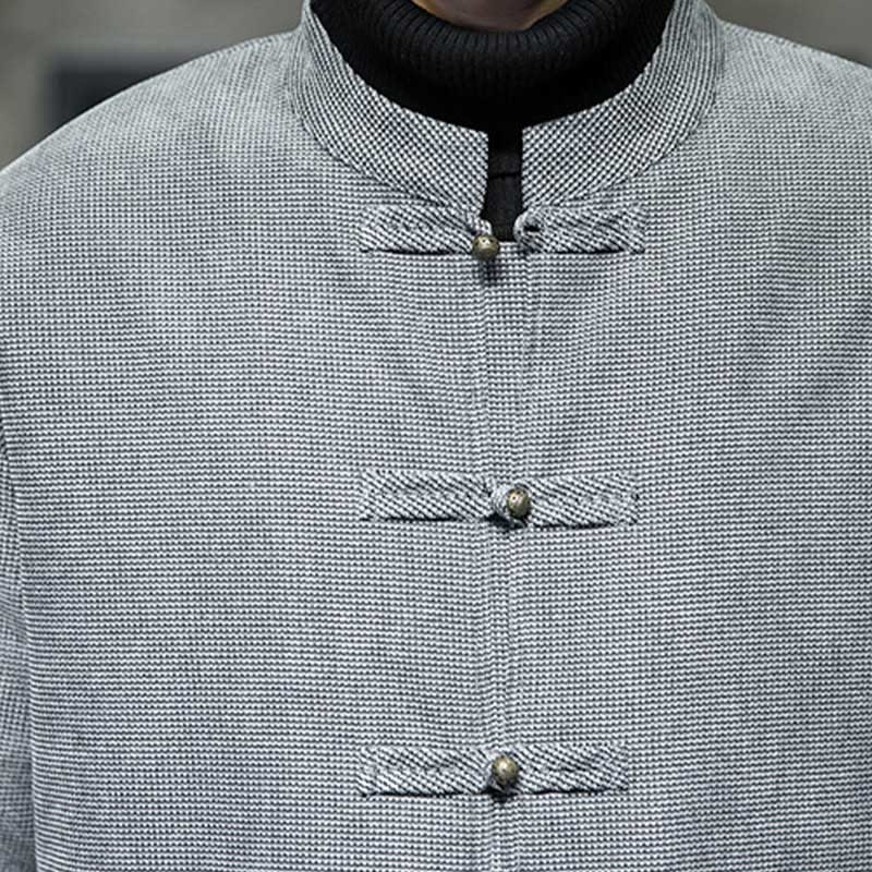 Buddha Stones, einfarbige Herrenjacke mit Froschknopfleiste - image 24