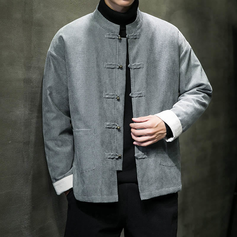 Buddha Stones, einfarbige Herrenjacke mit Froschknopfleiste - image 20