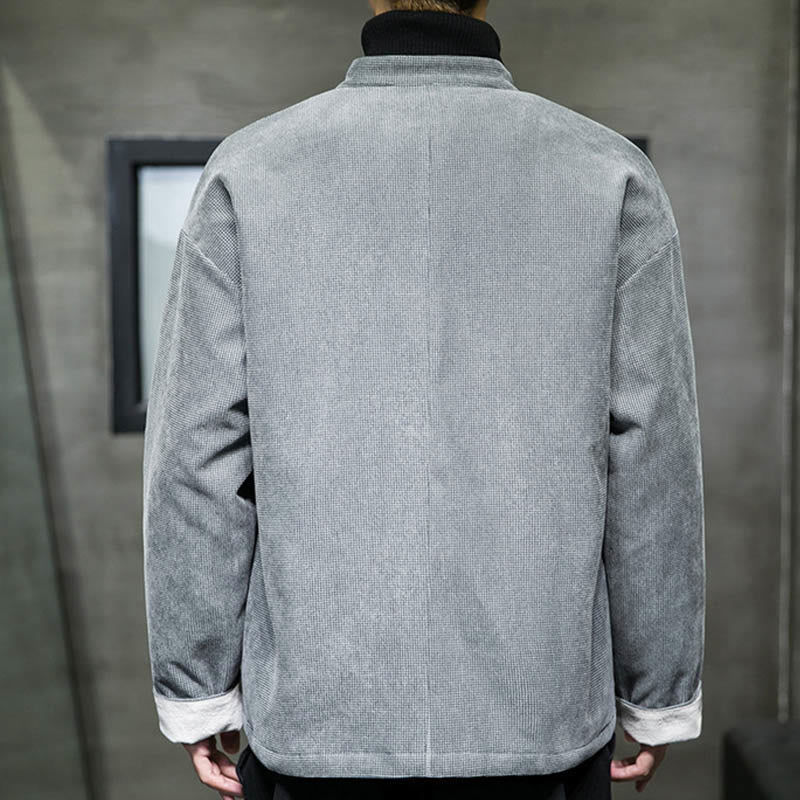 Buddha Stones, einfarbige Herrenjacke mit Froschknopfleiste - image 19