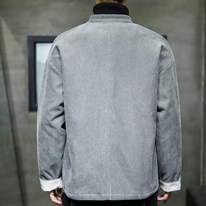 Buddha Stones, einfarbige Herrenjacke mit Froschknopfleiste - image 19