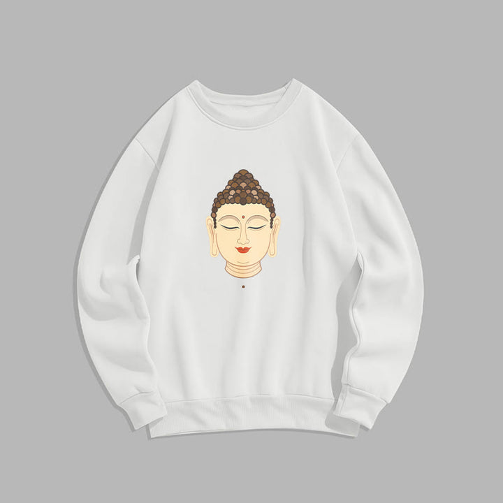 Buddha Stones Meditation Buddha Fleece gefüttert Polyester Sweatshirt