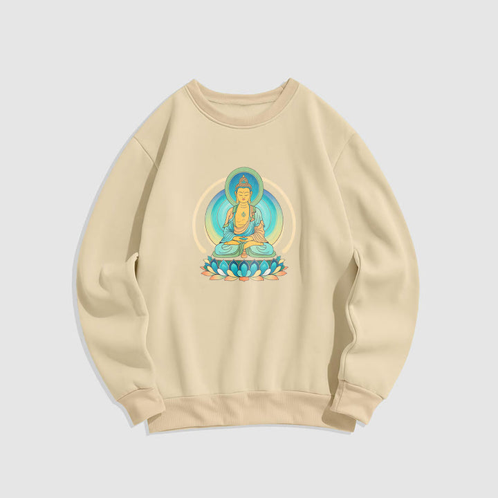 Buddha Stones, Lotus, Meditation, Buddha, Fleece-gefüttertes Sweatshirt