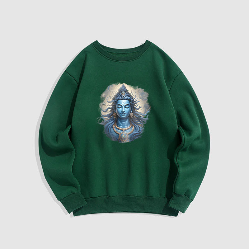 Buddha Stones OM NAMAH SHIVAYA Buddha Fleece gefüttertes Polyester-Sweatshirt