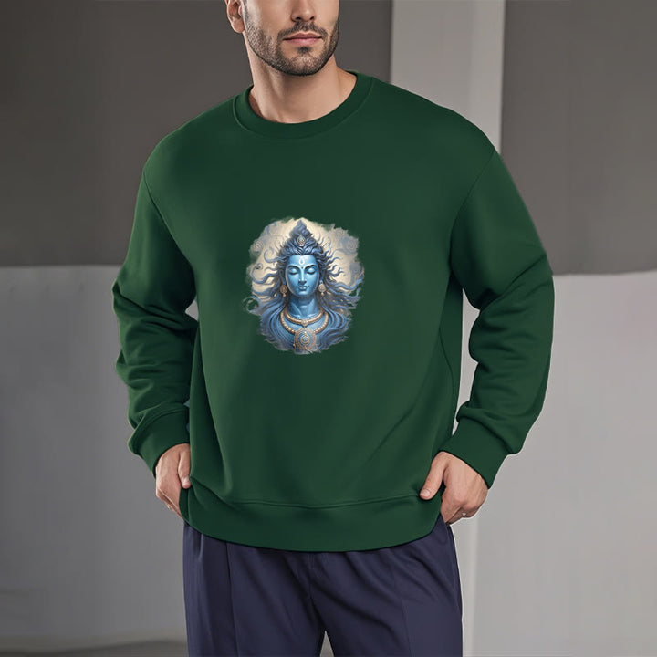 Buddha Stones OM NAMAH SHIVAYA Buddha Fleece gefüttertes Polyester-Sweatshirt