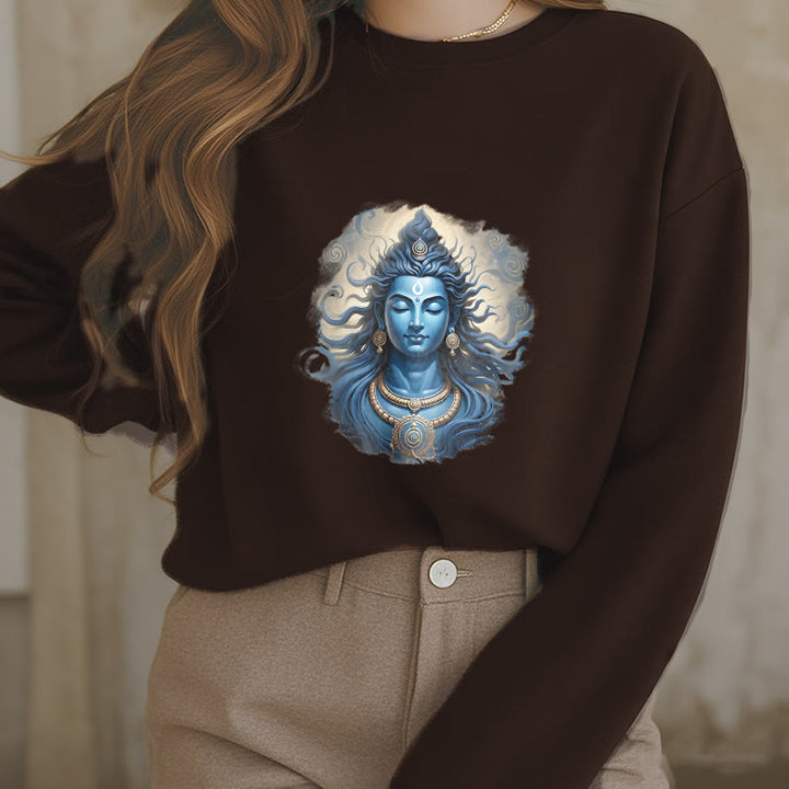 Buddha Stones OM NAMAH SHIVAYA Buddha Fleece gefüttertes Polyester-Sweatshirt