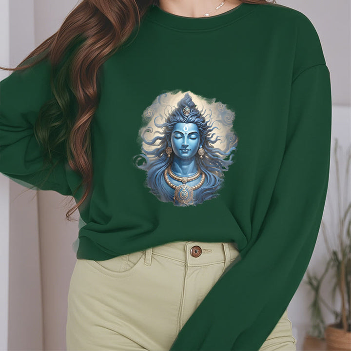 Buddha Stones OM NAMAH SHIVAYA Buddha Fleece gefüttertes Polyester-Sweatshirt