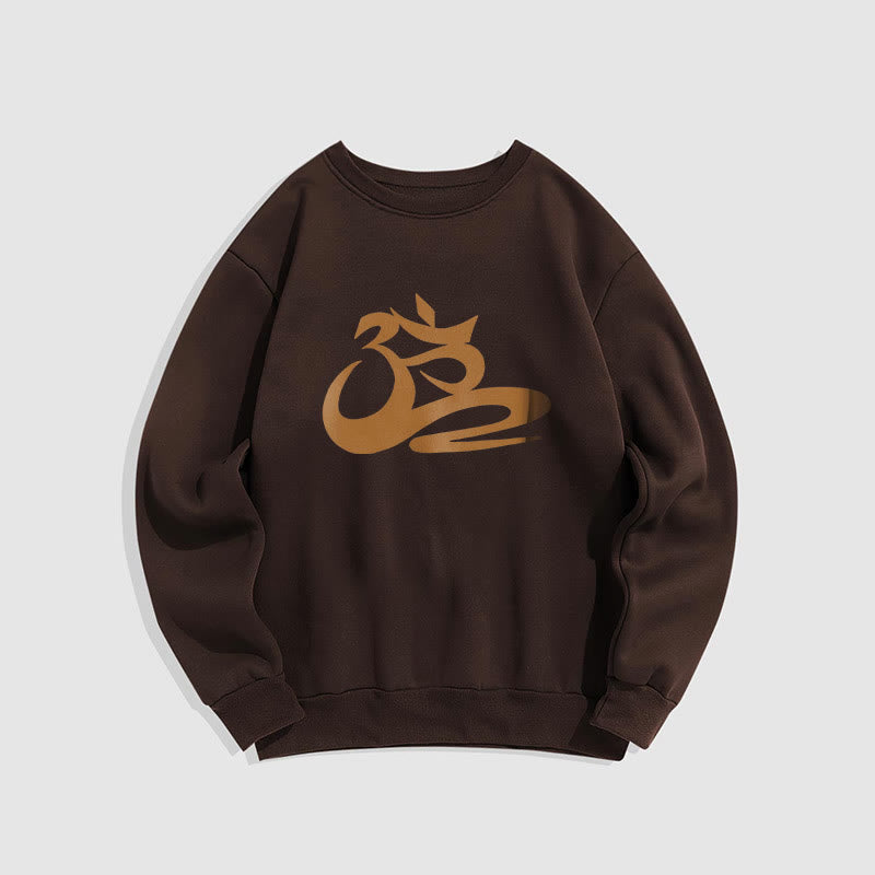 Sweatshirt aus Polyester mit Fleecefutter „Buddha Stones OM“