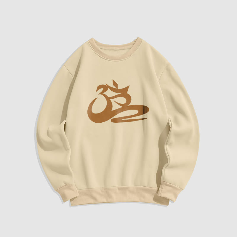 Sweatshirt aus Polyester mit Fleecefutter „Buddha Stones OM“