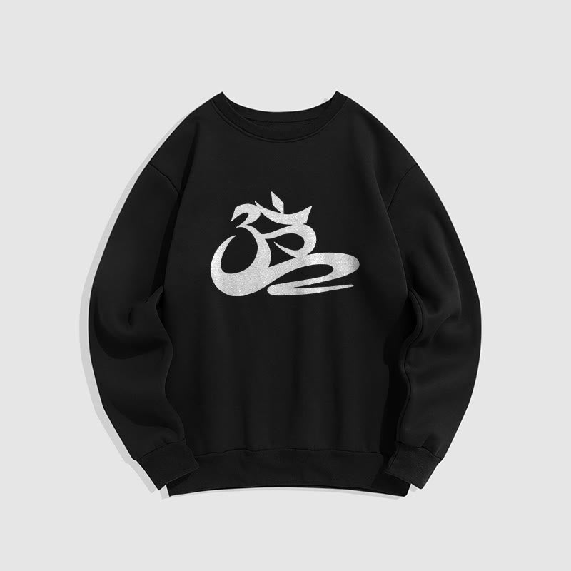 Sweatshirt aus Polyester mit Fleecefutter „Buddha Stones OM“