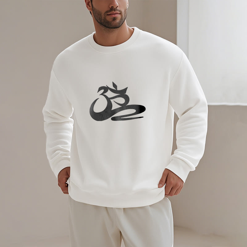 Sweatshirt aus Polyester mit Fleecefutter „Buddha Stones OM“