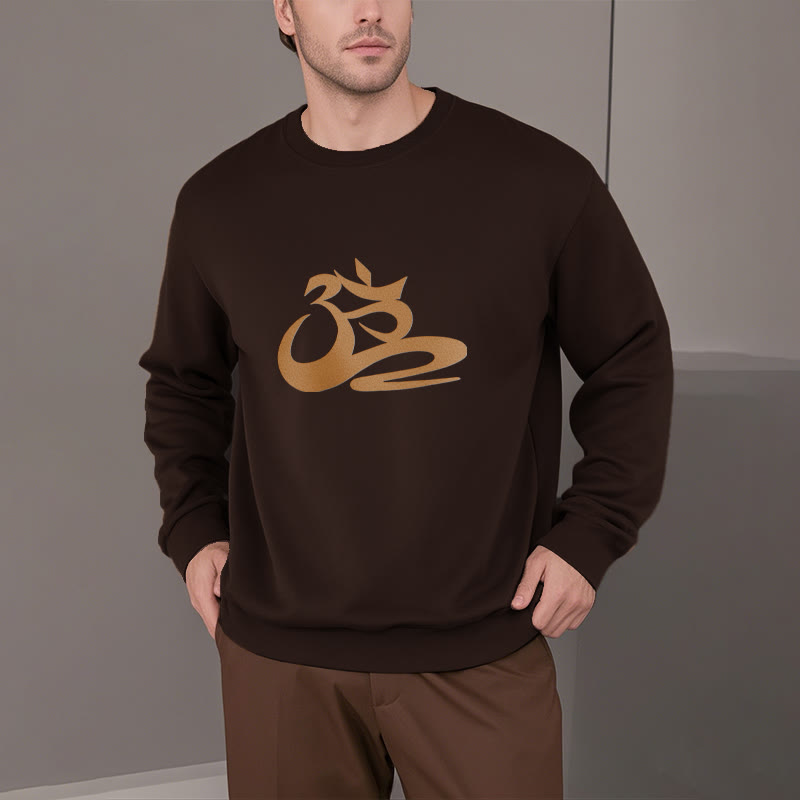 Sweatshirt aus Polyester mit Fleecefutter „Buddha Stones OM“