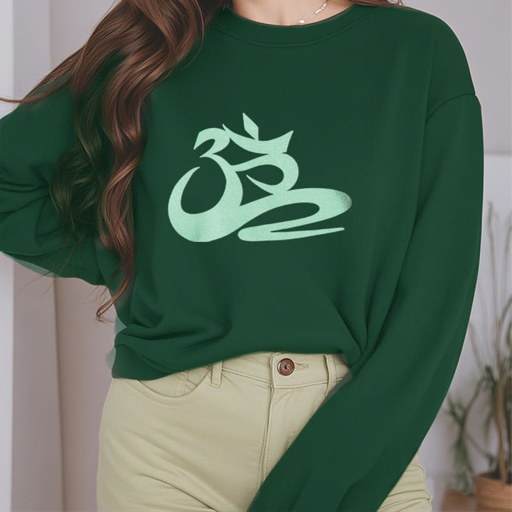 Sweatshirt aus Polyester mit Fleecefutter „Buddha Stones OM“