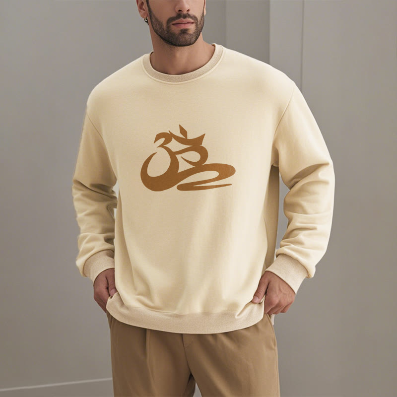 Sweatshirt aus Polyester mit Fleecefutter „Buddha Stones OM“