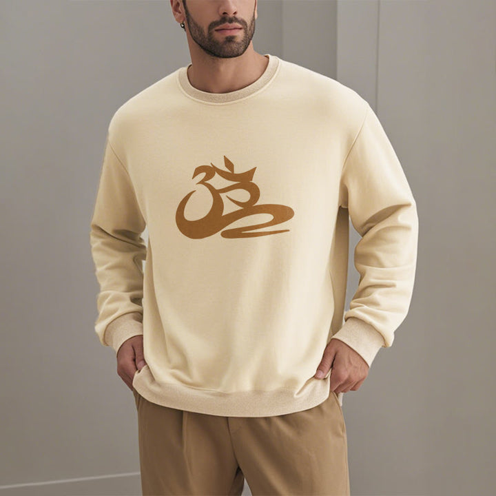 Sweatshirt aus Polyester mit Fleecefutter „Buddha Stones OM“