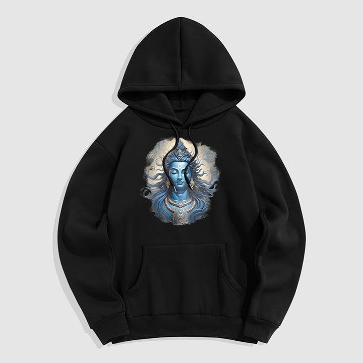 Buddha Stones OM NAMAH SHIVAYA Buddha Fleece gefütterter Polyester-Hoodie