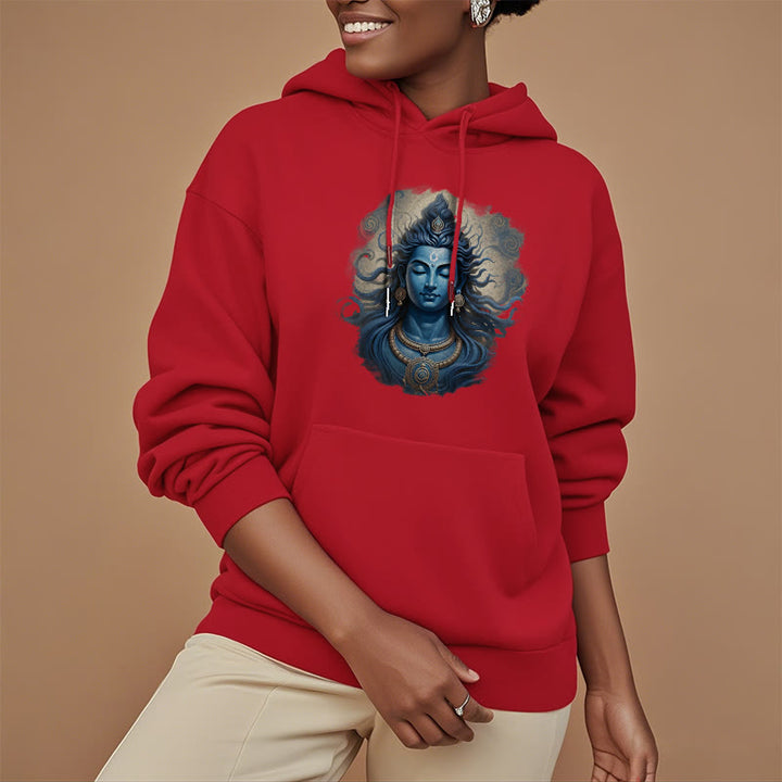 Buddha Stones OM NAMAH SHIVAYA Buddha Fleece gefütterter Polyester-Hoodie