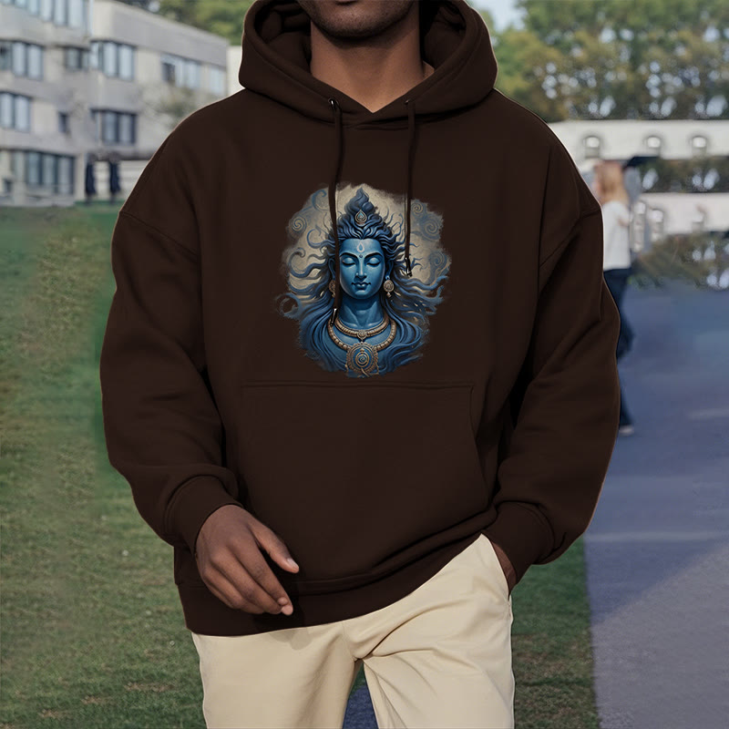 Buddha Stones OM NAMAH SHIVAYA Buddha Fleece gefütterter Polyester-Hoodie