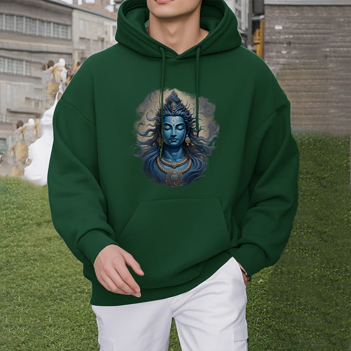 Buddha Stones OM NAMAH SHIVAYA Buddha Fleece gefütterter Polyester-Hoodie