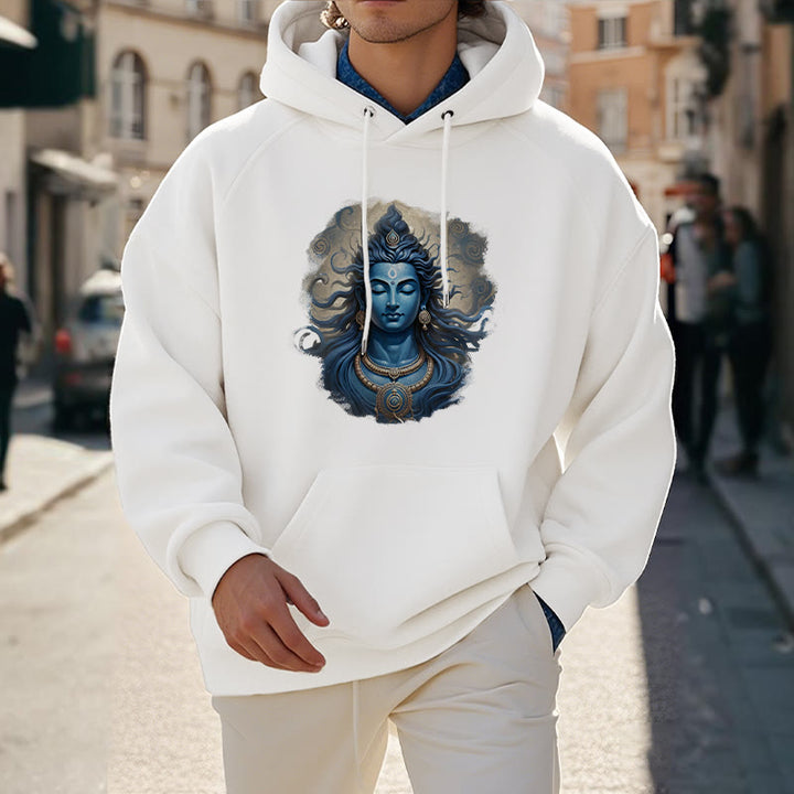 Buddha Stones OM NAMAH SHIVAYA Buddha Fleece gefütterter Polyester-Hoodie