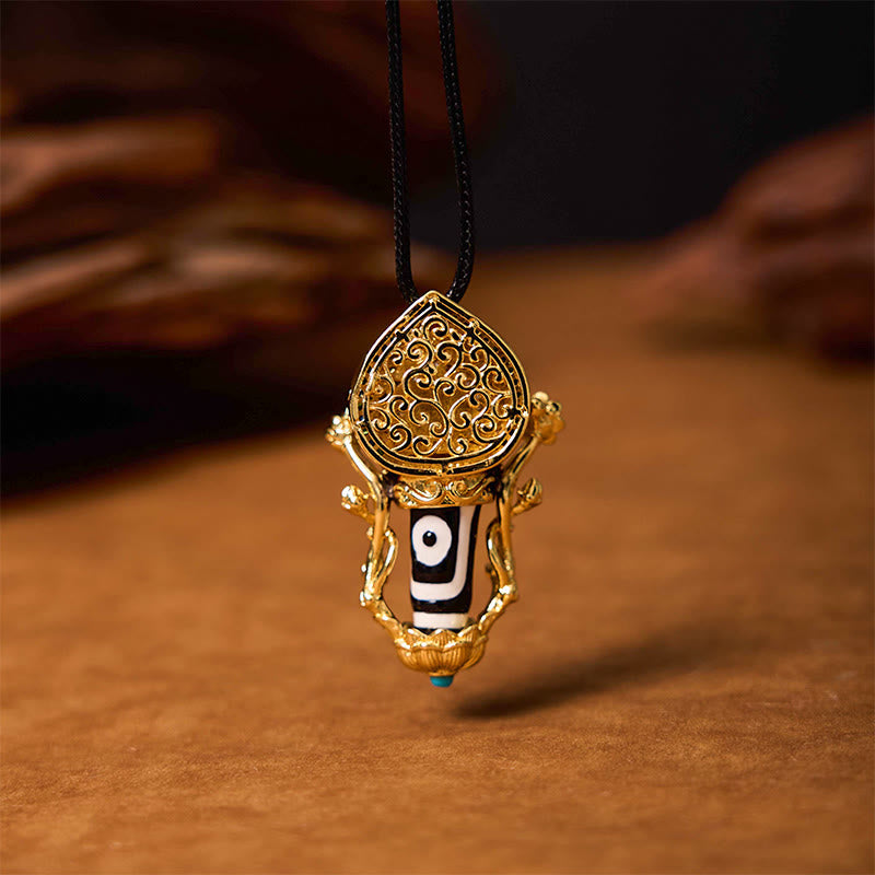 Buddha Stones, tibetische Dzi-Perle, Manjusri, Bodhisattva-Muster, Mitgefühl, Halskettenanhänger - image 2