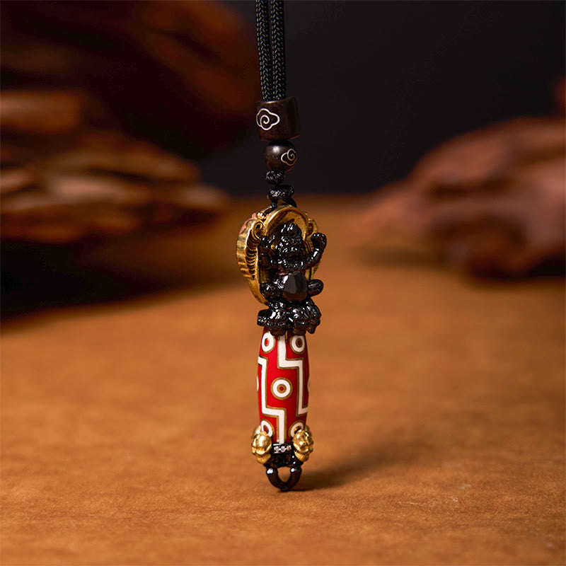 Buddha Stones Tibet Om Mani Padme Hum Dzi Bead Skull Wisdom Halskette Anhänger