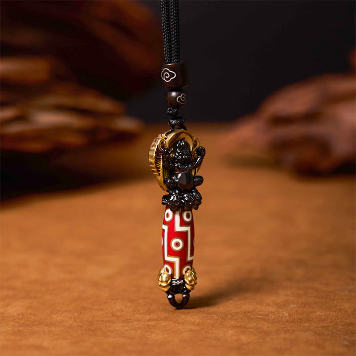 Buddha Stones Tibet Om Mani Padme Hum Dzi Bead Skull Wisdom Halskette Anhänger