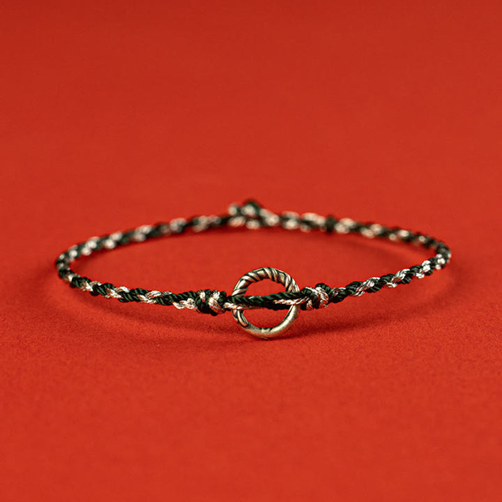 Buddha Stones 925 Sterling Silber Peace Schnalle Glücksarmband - Schwarz - 19 cm - image 13