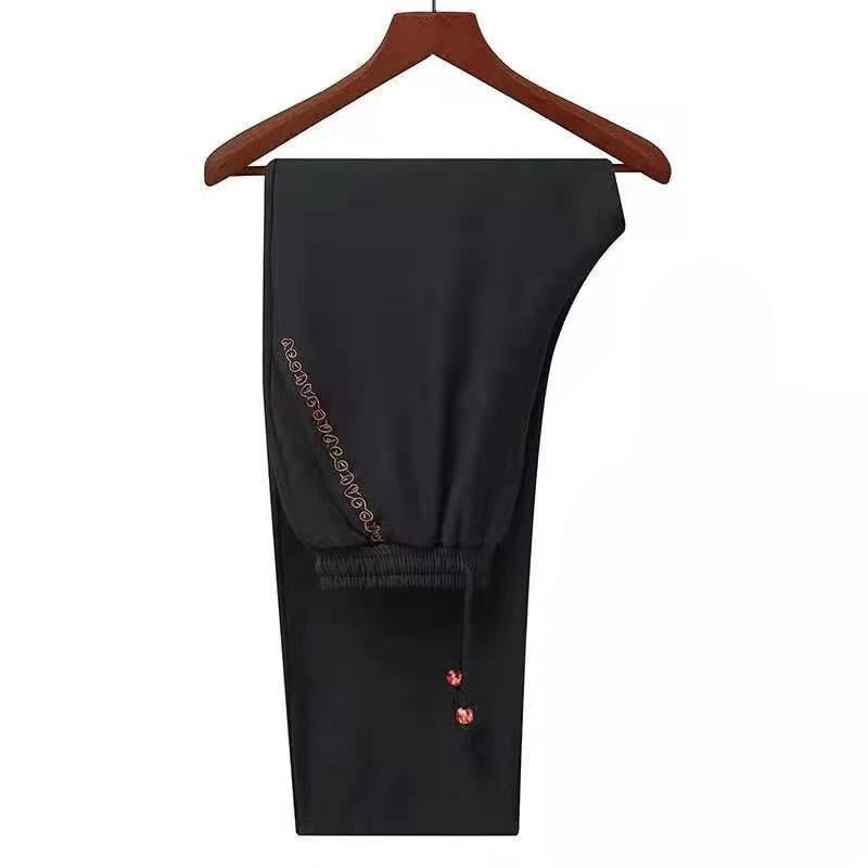 Buddha Stones, Drachenstickerei, gedrehte Ärmel, lässige Froschknopf-Polyesterfaser, Herrenjacke, Hemd, Hose, Kleidung - image 23