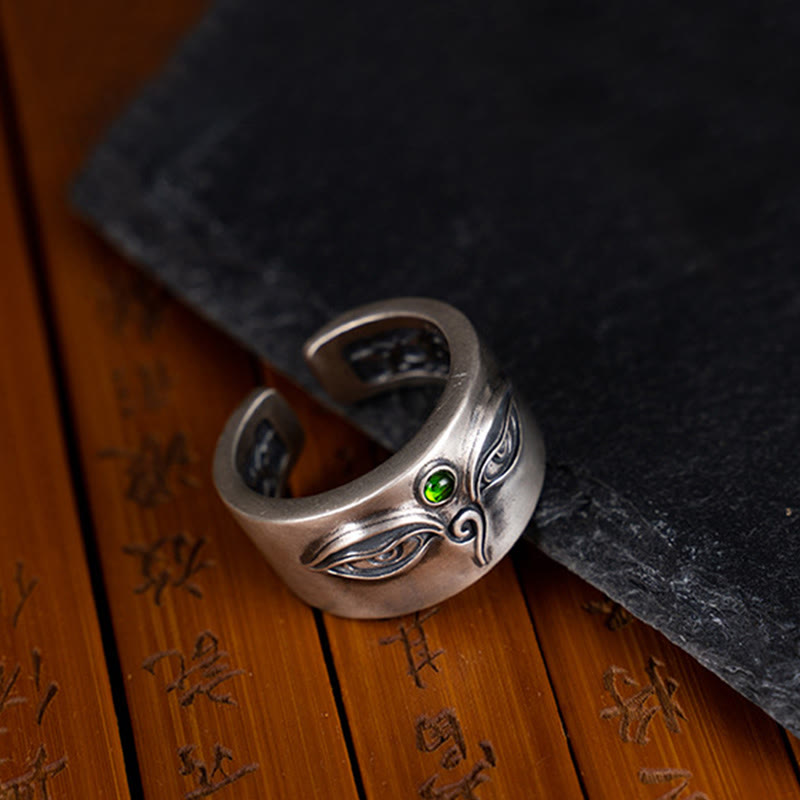 Buddha Stones 925 Sterling Silber Bodhisattva Tara Ruhe Verstellbarer Ring - image 3